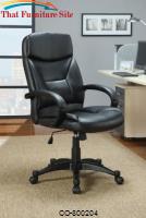 Office Chairs Contemporary Upholstered Black Executive Chair by Coaster Furniture 