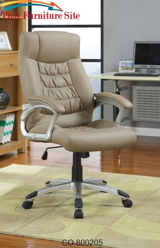 Office Chairs Contemporary Upholstered Executive Chair by Coaster Furn