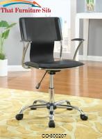 Office Chairs Contemporary Adjustable Height Black Task Chair by Coaster Furniture 