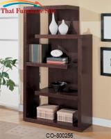 Bookcases Contemporary Asymmetrical Bookcase by Coaster Furniture 