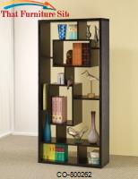 Bookcases Asymmetrical Cube Black Book Case with Shelves by Coaster Furniture 