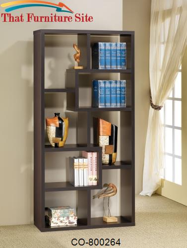 Bookcases Contemporary Asymmetrical Cube Bookcase by Coaster Furniture