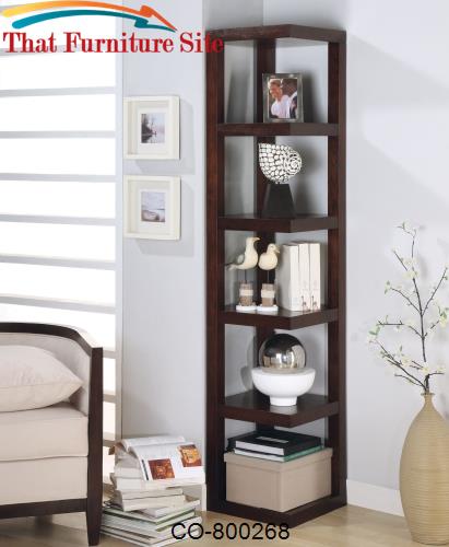 Bookcases Contemporary Corner Bookcase by Coaster Furniture  | Austin