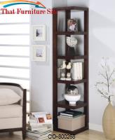 Bookcases Contemporary Corner Bookcase by Coaster Furniture 