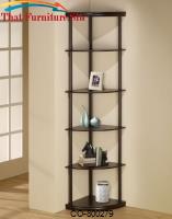 Bookcases Corner Bookshelf in Dark Finish by Coaster Furniture 