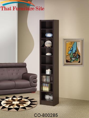 Bookcases Narrow Bookcase by Coaster Furniture  | Austin