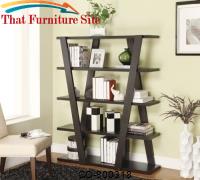 Bookcases Modern Bookshelf with Inverted Supports &amp; Open Shelves by Coaster Furniture 