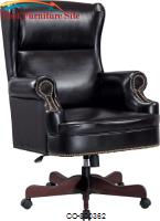 Office Chairs Traditional Faux Leather Winged Executive Chair by Coaster Furniture 