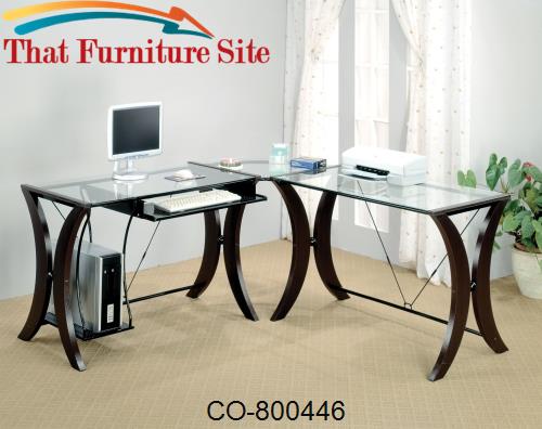 Division L-Shape Computer Desk Unit by Coaster Furniture  | Austin