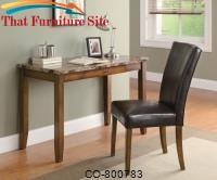 Desks 2-Piece Faux Marble Writing Table &amp; Chair Set by Coaster Furniture 