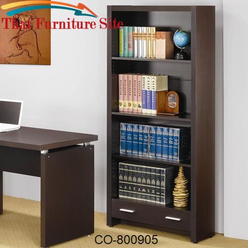 Papineau 4 Shelf Bookcase with Storage Drawer by Coaster Furniture  | 