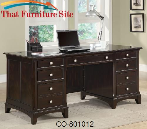 Garson Double Pedestal Desk with 7 Drawers by Coaster Furniture  | Aus
