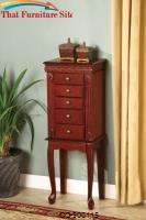 Jewelry Armoires Jewelry Armoire with Fluted Detail by Coaster Furniture 