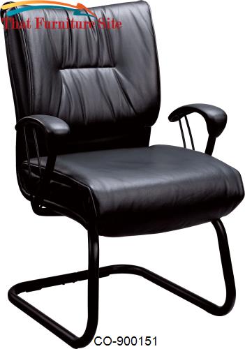 Office Chairs Casual Contemporary Faux Leather Office Side Chair by Co
