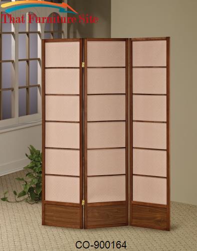 Brown 3 Panel Folding Screen by Coaster Furniture  | Austin