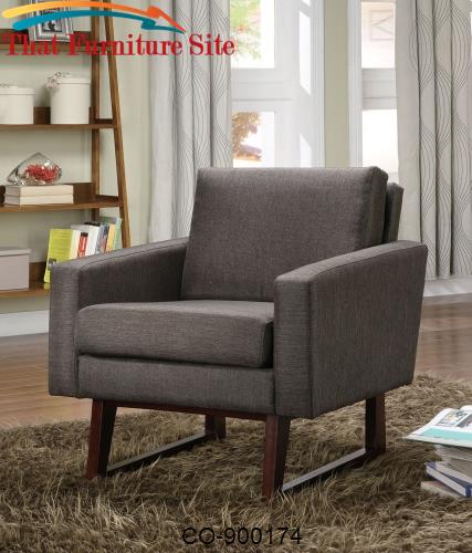 Accent Seating Accent Chair w/ Exposed Wood by Coaster Furniture  | Au