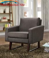 Accent Seating Accent Chair w/ Exposed Wood by Coaster Furniture 