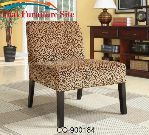 Accent Seating Accent Chair w/ Wood Legs by Coaster Furniture  | Austi