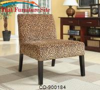 Accent Seating Accent Chair w/ Wood Legs by Coaster Furniture 