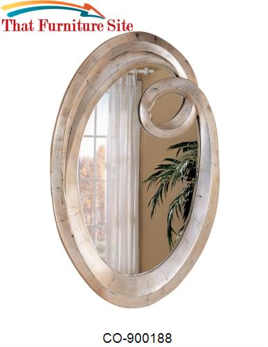 Accent Mirrors Oval Beveled Mirror by Coaster Furniture  | Austin