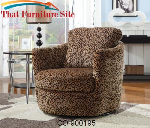 Accent Seating Swivel Upholstered Chair by Coaster Furniture  | Austin