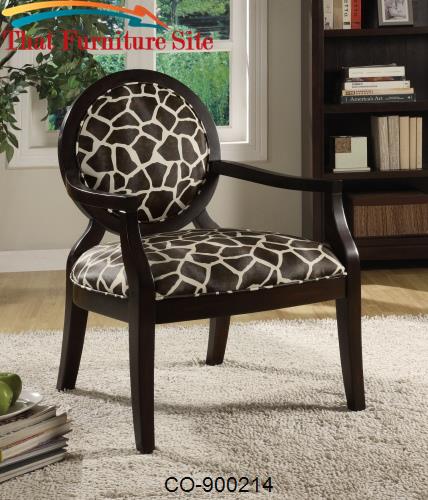 Accent Seating Louis Style Animal Print Accent Chair by Coaster Furnit