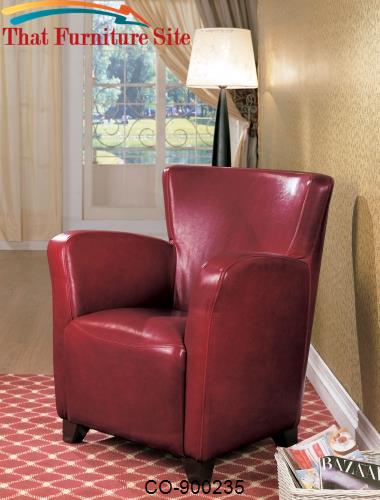 Red High Back Chair by Coaster Furniture  | Austin