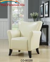 Accent Seating Contemporary Vinyl Upholstered Chair by Coaster Furniture 