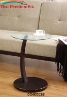 Accent Tables Round Accent Table with Round Glass Table Top by Coaster Furniture 