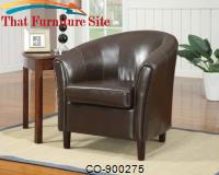 Accent Seating Barrel Chair with Wood Legs by Coaster Furniture 