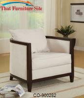 Accent Seating Upholstered Accent Chair with Exposed Wood by Coaster Furniture 