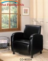 Accent Seating Vinyl Upholstered Arm Chair by Coaster Furniture 