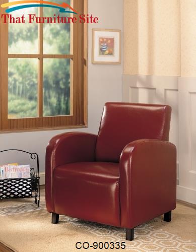 Accent Seating Vinyl Upholstered Arm Chair *D by Coaster Furniture  | 