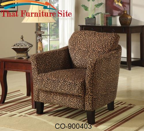 Accent Seating Jungle Accent Chair w/ Plush Seating by Coaster Furnitu