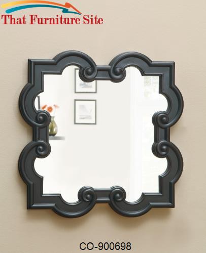 Accent Mirrors Black Quatrefoil Mirror by Coaster Furniture  | Austin