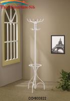 Accent Racks White Metal Coat Rack with Umbrella Holder by Coaster Furniture 