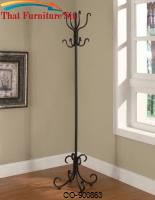 Accent Racks Black Metal Coat Rack with Curved Feet by Coaster Furniture 