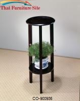 Accent Stands Round Plant Stand Table with Bottom Shelf by Coaster Furniture 