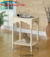 Accent Tables Country Style End Table with Inlay Shelf by Coaster Furniture 