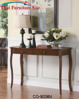 Accent Tables 2 Drawer Sofa Table with Glass Inlay Top by Coaster Furniture 