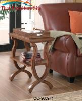 Accent Tables Rectangular Chairside Table with Shelf by Coaster Furniture 