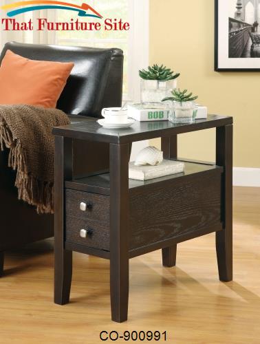 Accent Tables Casual Storage Chairside Table by Coaster Furniture  | A