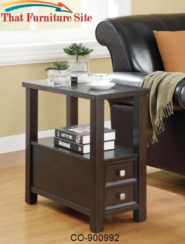 Accent Tables Casual 1-Drawer 1-Shelf Chairside Table by Coaster Furni