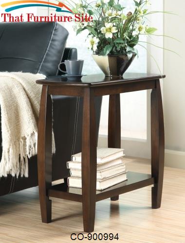 Accent Tables Contemporary Bowed Leg Chairside Table by Coaster Furnit