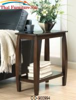 Accent Tables Contemporary Bowed Leg Chairside Table by Coaster Furniture 