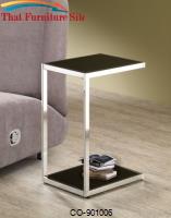 Accent Tables Rectangular Snack Table with Reversible Black &amp; White Shelves by Coaster Furniture 