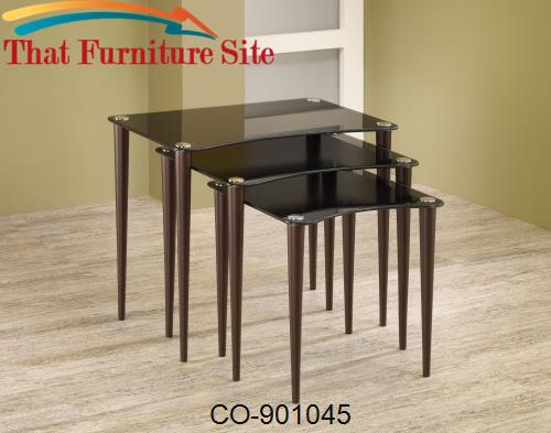 Nesting Tables 3 Piece Nesting Table with Tempered Glass Tops by Coast