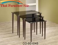 Nesting Tables 3 Piece Nesting Table with Tempered Glass Tops by Coaster Furniture 
