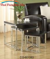 Nesting Tables 3 Piece Nesting Tables with Chrome Legs by Coaster Furniture 