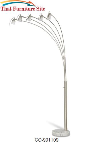 Floor Lamps Contemporary 86&quot; Five-Arm Arc Lamp by Coaster Furniture  |